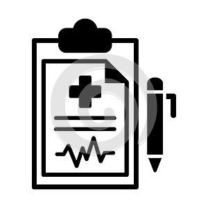 Medical report icon vector basic RGB