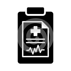 Medical report icon vector basic RGB