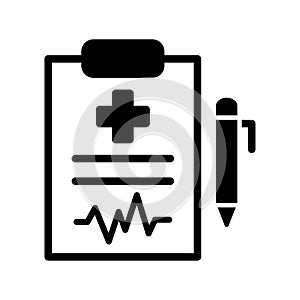 Medical report icon vector basic RGB
