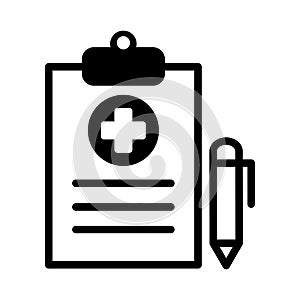 Medical report icon vector basic RGB