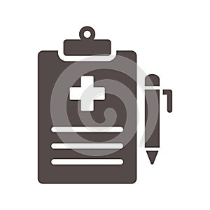 Medical report icon vector basic RGB