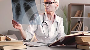 medical research female doctor study diagnosis