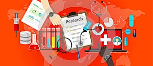 Medical research icon science laboratory vector