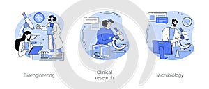 Medical research isolated cartoon vector illustrations se