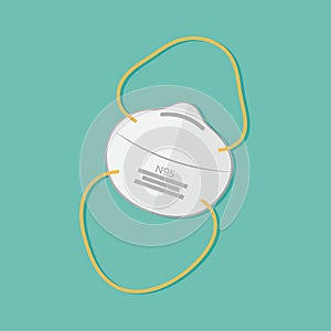 Medical respiratory N95 mask vector object