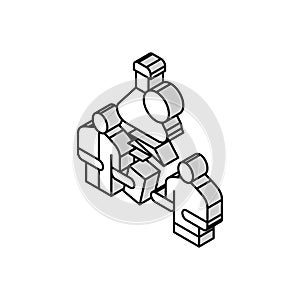 medical review officer examination mro isometric icon vector illustration