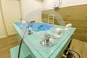 Medical room with spa bath for relaxation and rehabilitation spa treatments