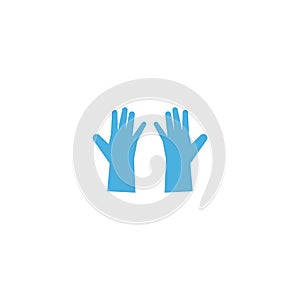 Medical safety gloves icon