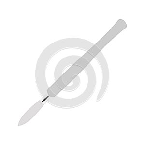 Medical scalpel flat icon. Vector isolated illustration of a Scalpel.