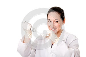 Medical science - Researcher pipetting