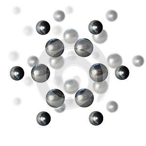 Medical scientific cell. Abstract graphic design of molecule structure, vector illustration