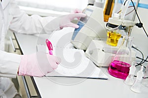 Medical scientists in a laboratory