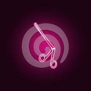 medical scissors icon. Elements of Medicine in neon style icons. Simple icon for websites, web design, mobile app, info graphics