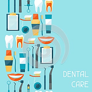 Medical seamless pattern with dental equipment