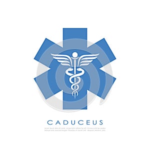 Medical service abstract vector logo