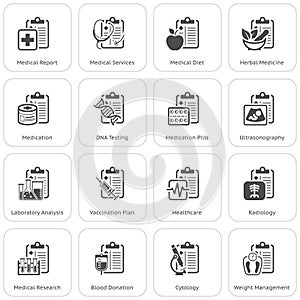 Medical Services and Health Care Flat Icons