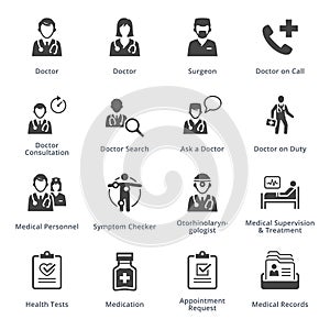 Medical Services Icons Set 3 - Black Series photo