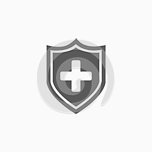 Medical shield icon, hospital, health, care