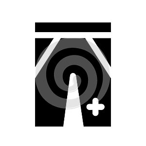 Medical shorts glyoh icon. Uniform pants for doctors and nurses.