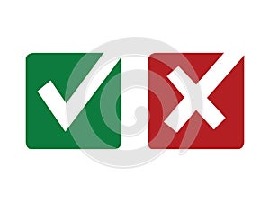 Accept and deny, right and wrong icon