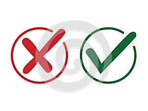 Accept and deny, right and wrong icon