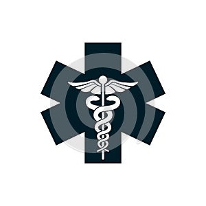 Medical snake health symbol