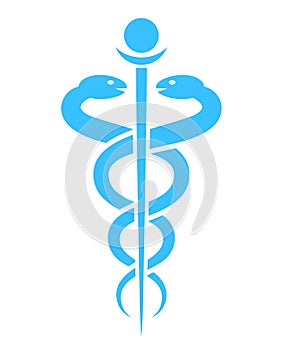 Medical snake vector icon