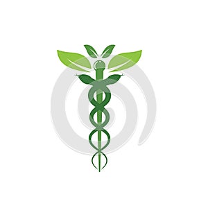 medical snake vector icon illustration