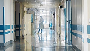 Medical Staff at the Hospital`s Corridor.