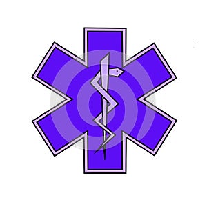 Medical Star of Life Blue