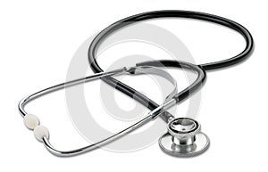 Medical stethescope (clipping path)