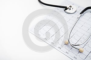 Medical stethoscope and ecg results as a graph