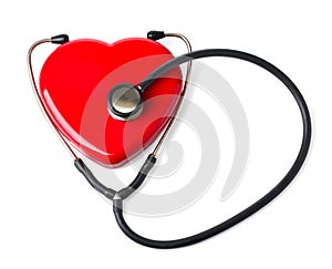 Medical stethoscope and heart