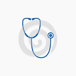 Medical, stethoscope icon. Vector illustration, flat design