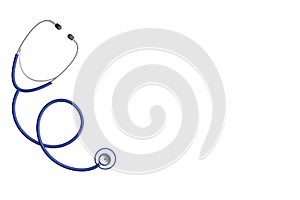 Medical stethoscope on white background.