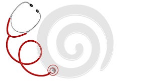 Medical stethoscope on white background.