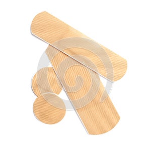 Medical sticking plasters isolated. First aid item