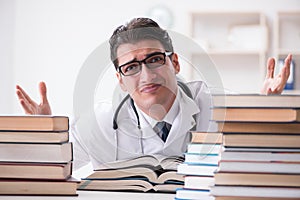 The medical student preparing for university exams