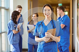 Medical student smiling at the camera