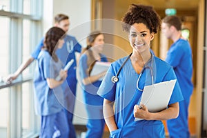 Medical student smiling at the camera