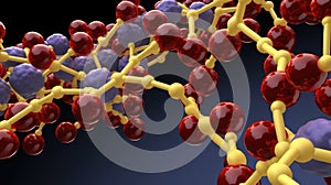 Medical studies of molecular structures. Science in the service of man. Technologies of the future in our life. 3D