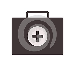 Medical suitcase icon illustrated in vector on white background