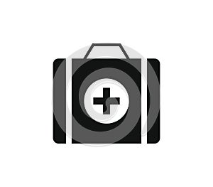 Medical suitcase icon illustrated in vector on white background