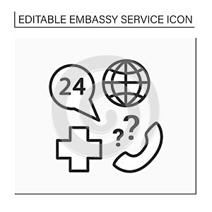 Medical support line icon