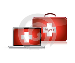 Medical support technology illustration design