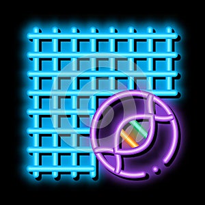 Medical Surgical Mesh Biomaterial neon glow icon illustration