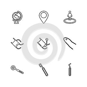 Medical , surgury , tools , hospital , heatlh , navigation , eps icons set vector