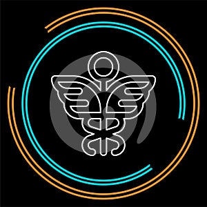 Medical symbol - caduceus icon - health sig