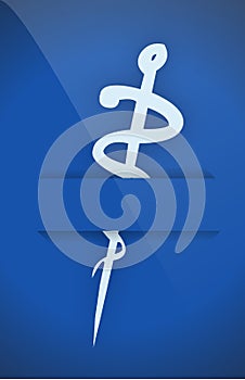 Medical symbol on a pocket illustration design