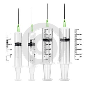 Medical syringe isolated